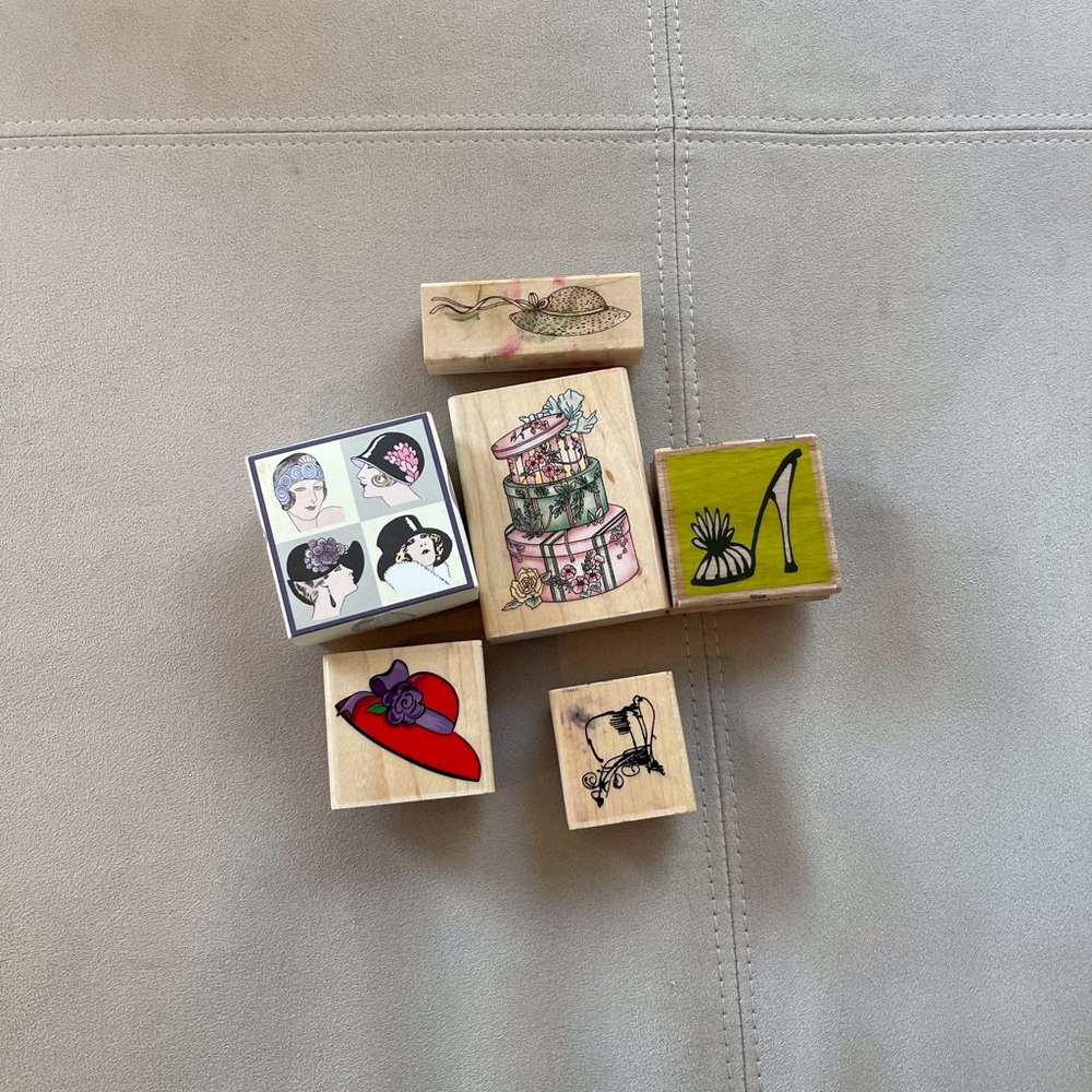 Nine Rubber Stamps
